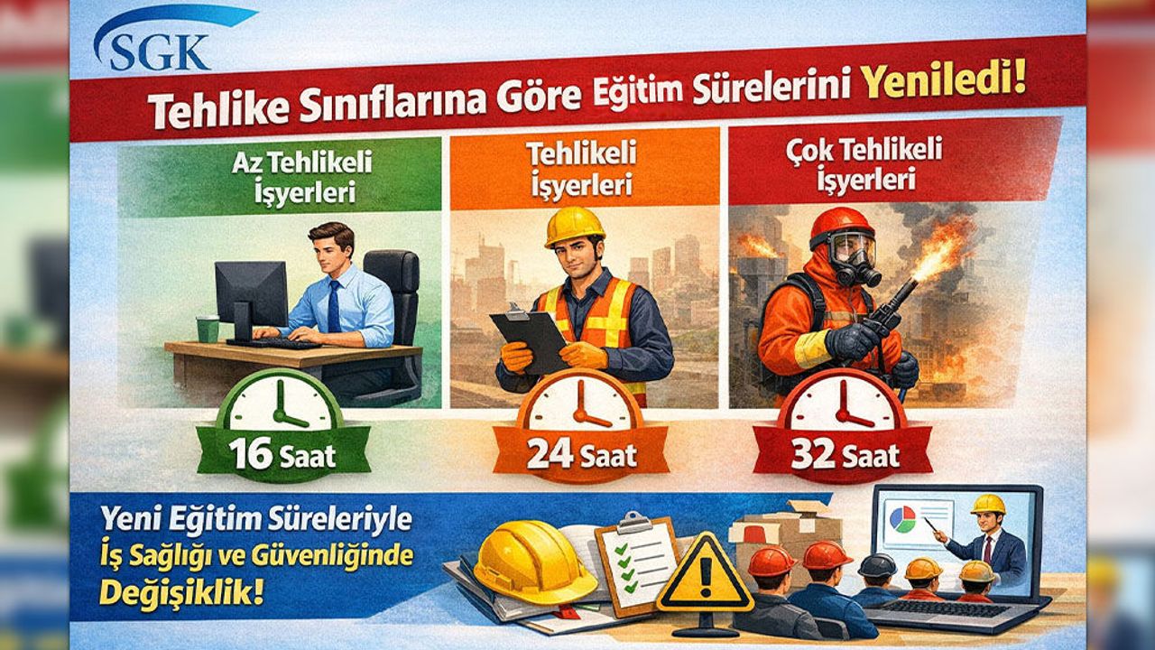 İSG eğitim süreleri güncellemesi