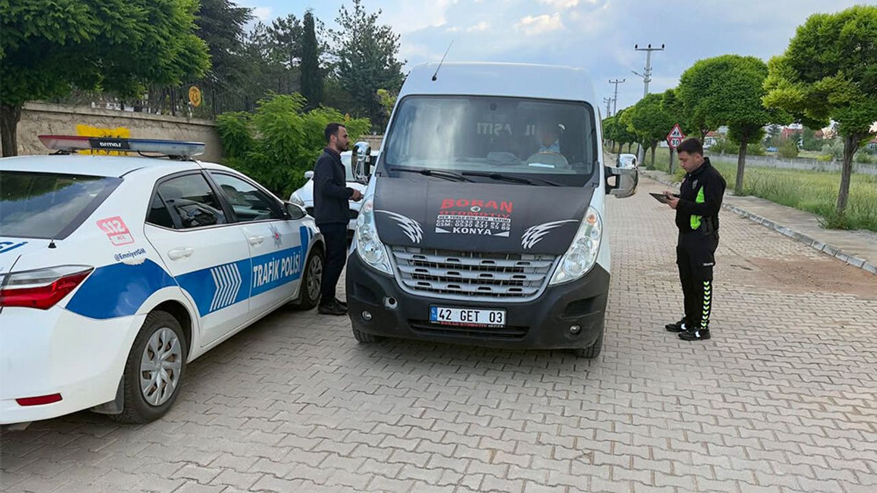 Yunak’ta Taşımalı Eğitim Araçları Denetlendi