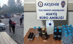 AKŞEHİR'DE SAHTE İÇKİ OPERASYONU