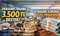 Personel Başına 3.500 TL Destek!
