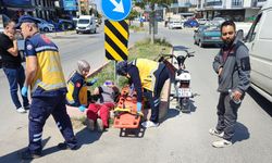 Kontrolden Çıkan Elektrikli Motosiklet Refüje Çarptı