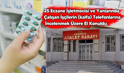 Akşehir C. Başsavcılığı’ndan İlaç Operasyonu!