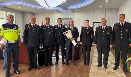 Üsteğmen Yıldıray Erdem'den Kaymakam Mehmet Özel'e Ziyaret