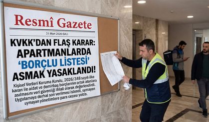 KVKK, Apartmanlarda "Borçlu Listesi" Asmayı Yasakladı!