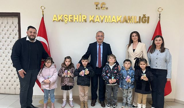 ANAOKULU ÖĞRENCİLERİNDEN KAYMAKAM ÖZEL’E ZİYARET