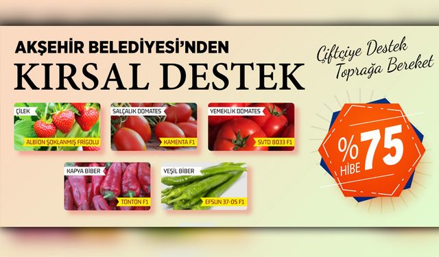 Belediyeden Çiftçilere Yüzde 75 Hibeli Fide Desteği!