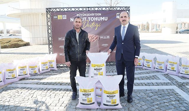 Konya Büyükşehir 108.675 Kilo Nohut Tohumu Desteği Verdi
