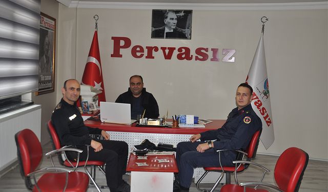 Emniyet Müdürü ve Jandarma Komutanı Gazetemizi Ziyaret Etti