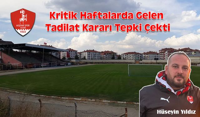 Akşehirspor Taraftarından Tadilat Tepkisi