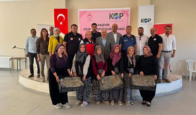 Akşehir’de Çilek Yetiştiriciliği İçin Fide Desteği