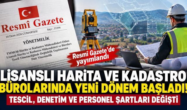 Harita ve Kadastro Mühendislerine 30 Gün Uyarısı!