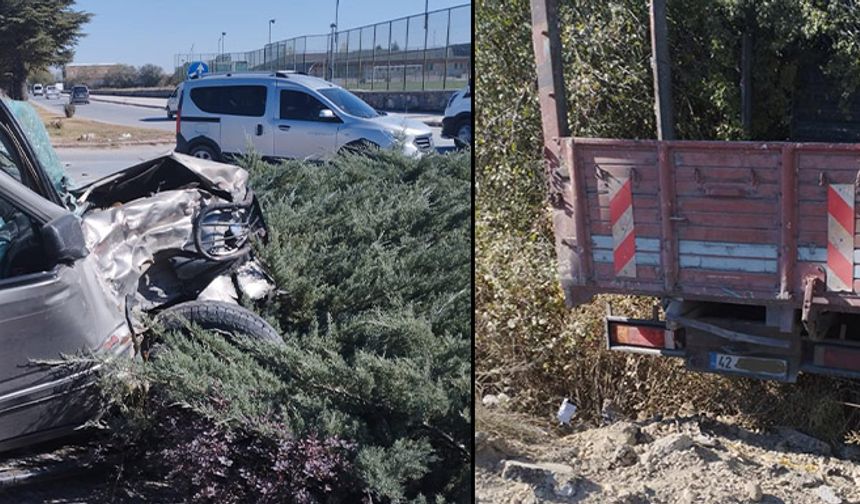 SANAYİ CADDESİNDE TRAFİK KAZASI: 2 YARALI