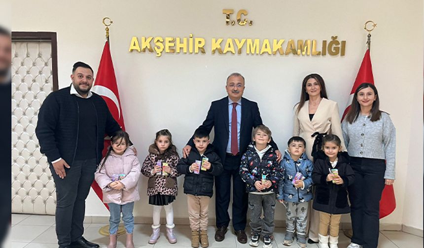 ANAOKULU ÖĞRENCİLERİNDEN KAYMAKAM ÖZEL’E ZİYARET