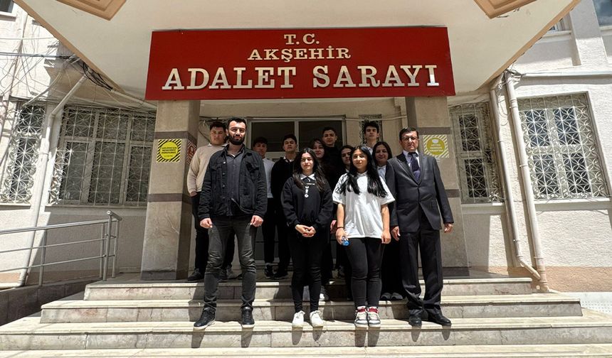 Adalet Öğrencileri Akşehir Adliyesi'nde Mesleki Deneyim Kazandı