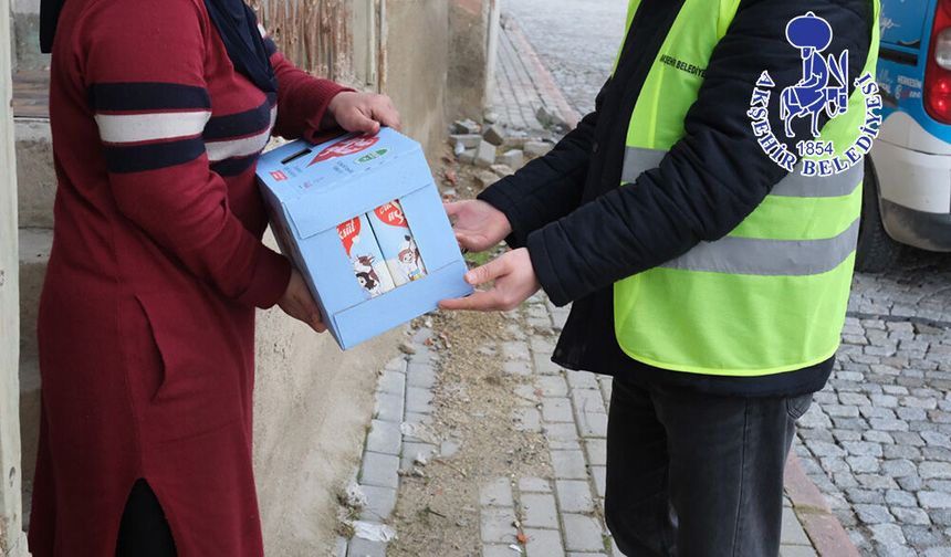 Akşehir Belediyesi Aşksüt Dağıtımlarına Başladı