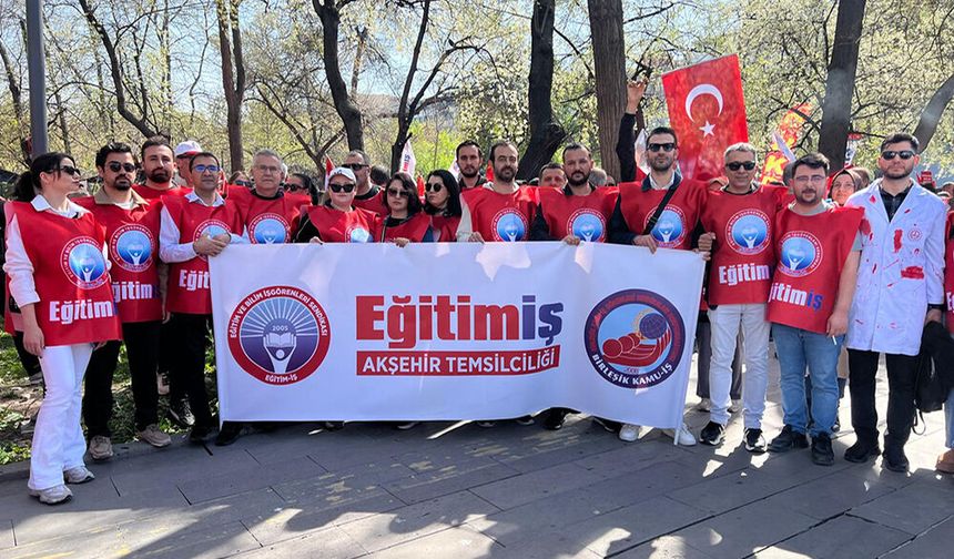 Eğitim-İş Akşehir Temsilciliği Ankara’daki “Yaşam Hakkı” Eylemine Katıldı