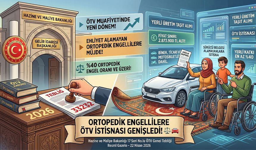 ÖTV Muafiyetinde Yeni Dönem: Ehliyet Alamayan Ortopedik Engellilere Müjde!