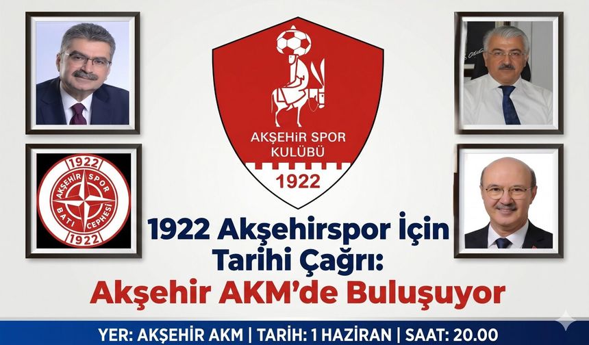 Dr. A. Nuri Köksal'dan Akşehir'e Çağrı: "1922 Akşehirspor İçin Kenetlenme Zamanı"