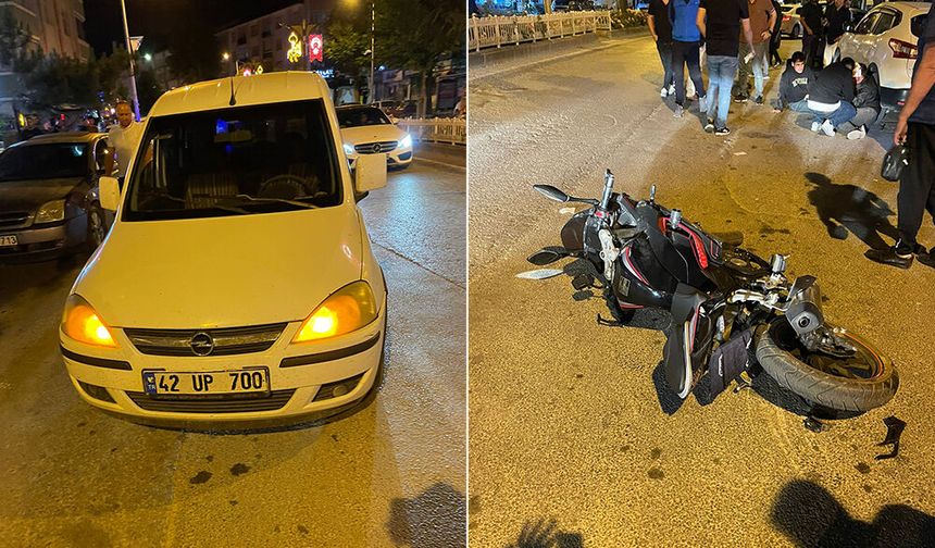 Motosiklet ile Otomobil Çarpıştı: 2 Yaralı