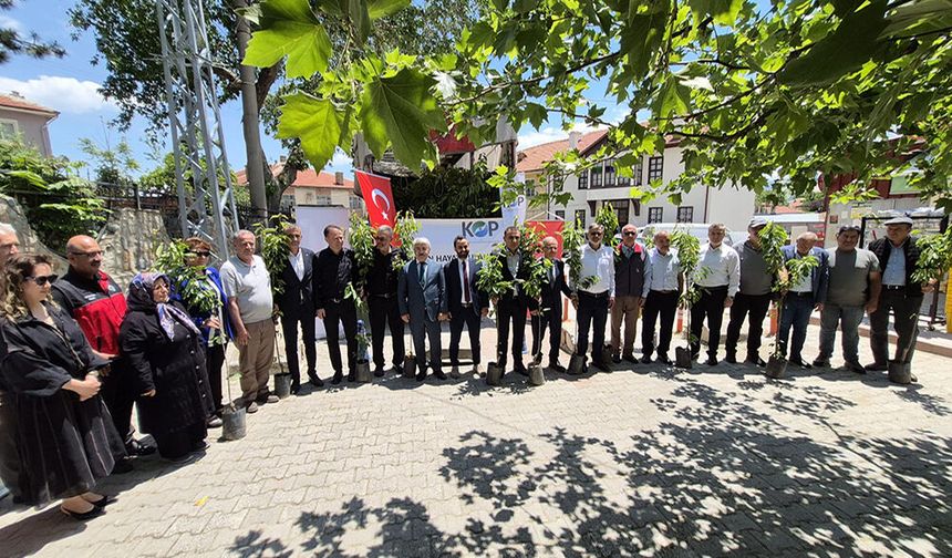 “Yeniden Hayat Bulan Kiraz Bahçeleri Projesi” Kapsamında Fidan Dağıtımı Yapıldı