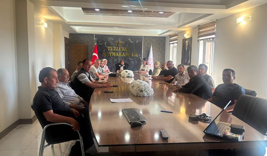 Akşehir Sosyal Hizmetler’den Tuzlukçu’da Muhtarlarla İş Birliği Toplantısı