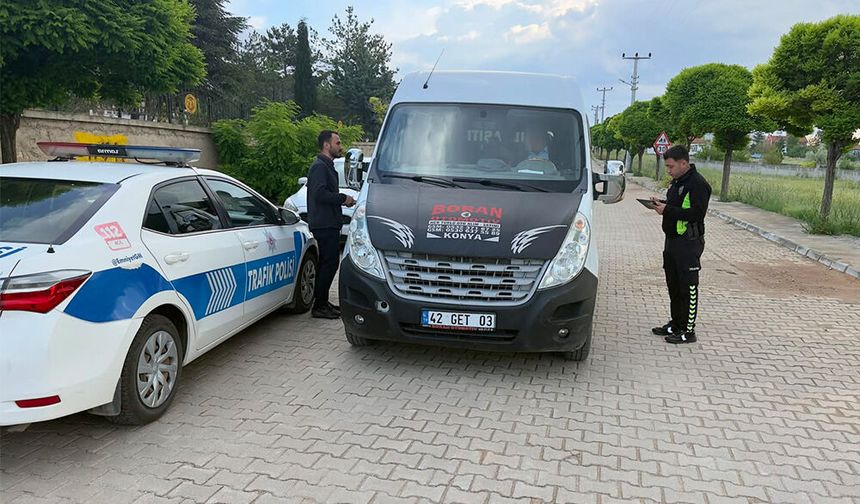 Yunak’ta Taşımalı Eğitim Araçları Denetlendi