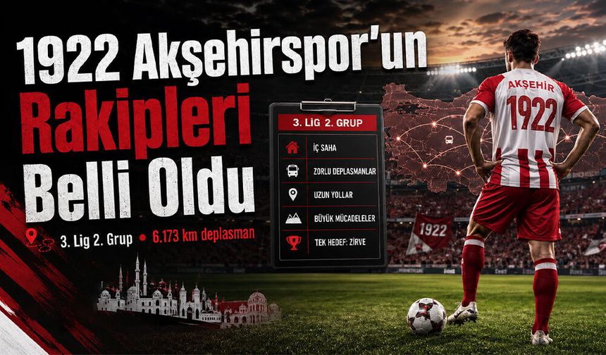 1922 Akşehirspor'un Rakipleri Belli Oldu