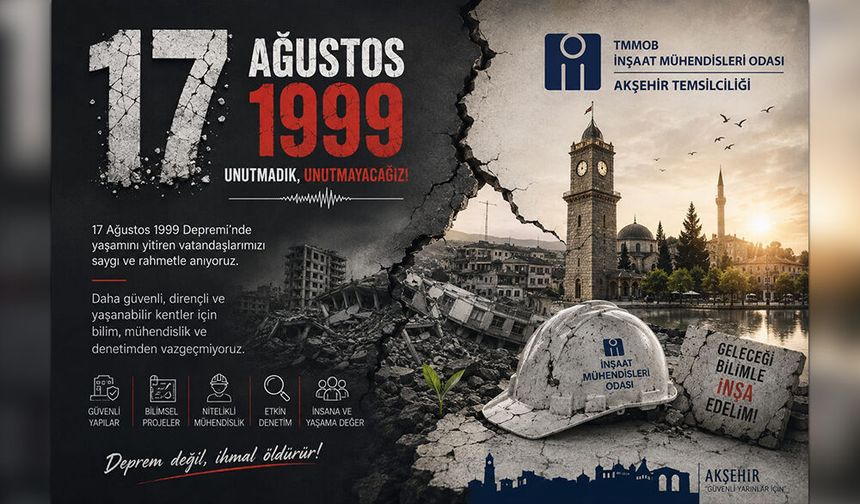 İMO Akşehir Uyardı: Güvenli Yapı Her Bireyin Temel Hakkıdır