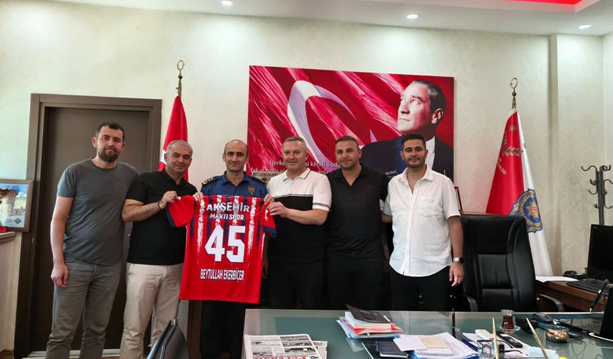 Akşehir Martı Spor Kulübü’nden Emniyet Müdürü Ekerbiçer’e Veda Ziyareti