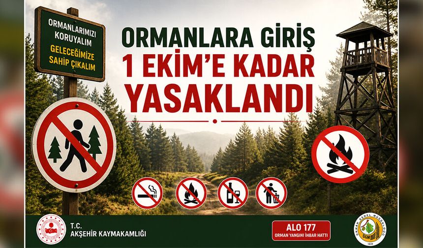 Ormanlara Giriş 1 Ekim'e Kadar Yasaklandı