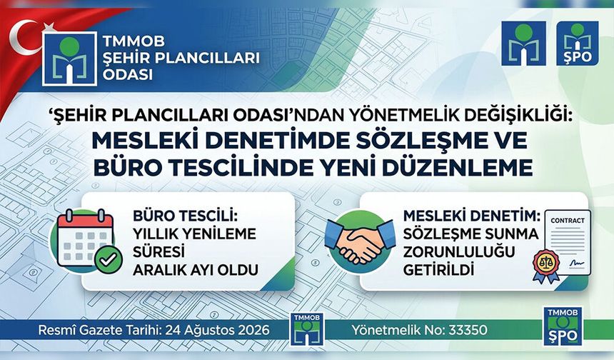 Şehir Plancıları Odası’ndan Mesleki Denetimde Yeni Düzenleme