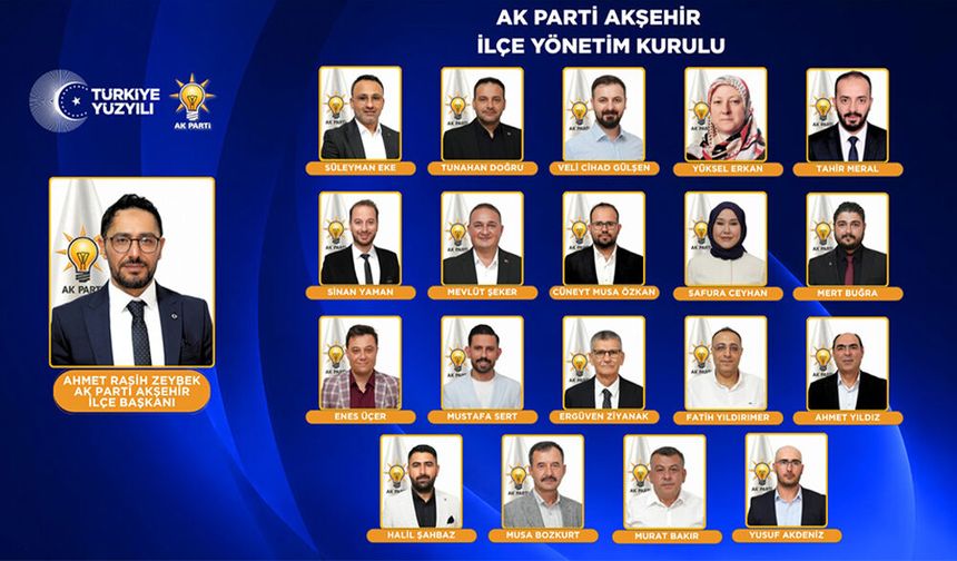 Akşehir AK Parti Yeni Yönetim Kurulu Üyeleri Açıklandı