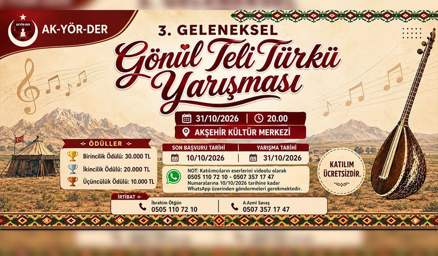 Akşehir’de Türkü Şöleni İçin Geri Sayım Başladı