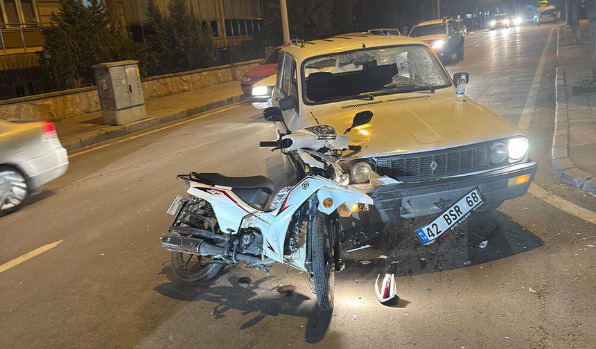 Akşehir’de motosiklet kazası: 2 kişi yaralandı