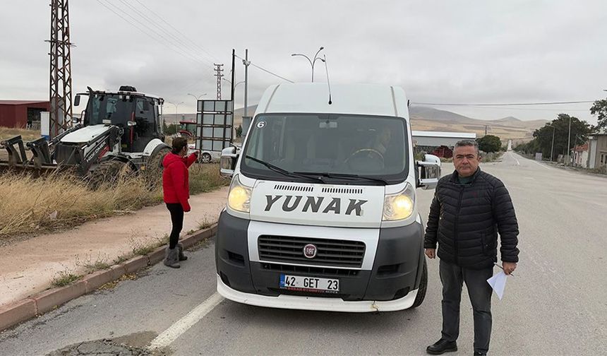 Yunak'ta Servis Araçları Denetlendi
