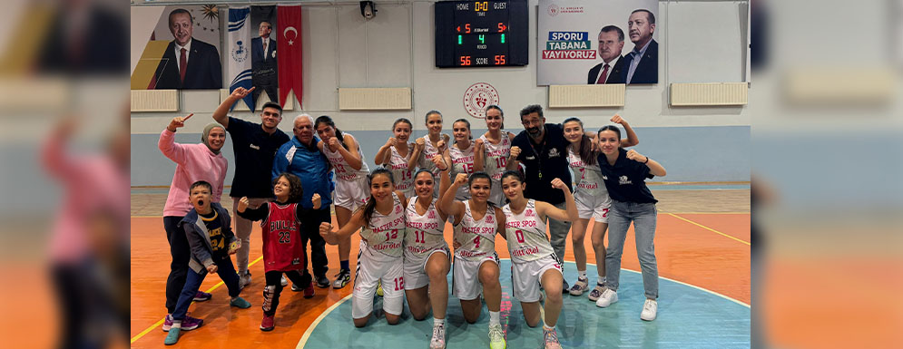 MASTERSPOR BASKETBOL U-18 KIZ TAKIMI BİR FAKLA KAZANDI