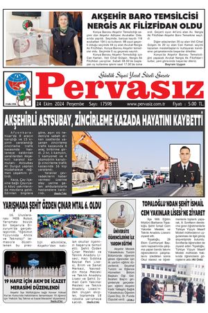 PERVASIZ GAZETESİ 24.10.2024