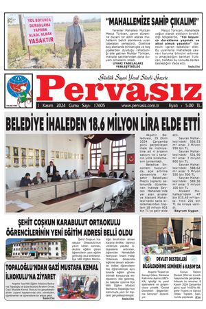 PERVASIZ GAZETESİ 01.11.2024