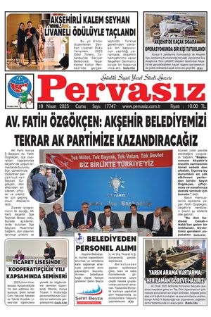 PERVASIZ GAZETESİ 18.04.2025