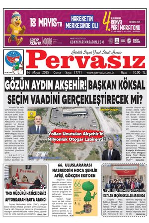 PERVASIZ GAZETESİ 16.05.2025