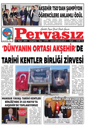 PERVASIZ GAZETESİ 21.05.2025