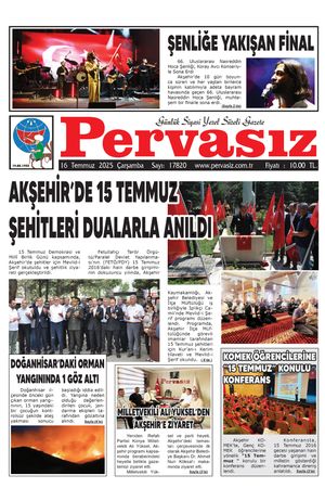 PERVASIZ GAZETESİ 16.07.2025