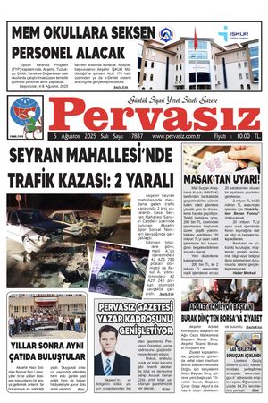 PERVASIZ GAZETESİ 05.08.2025