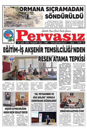 PERVASIZ GAZETESİ 25.05.2025