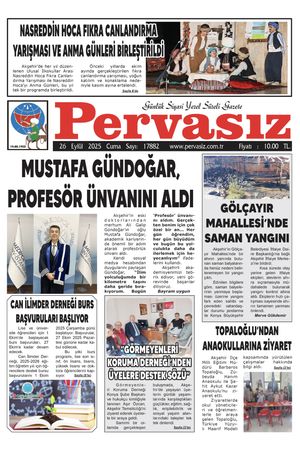 PERVASIZ GAZETESİ 26.09.2025