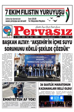 PERVASIZ GAZETESİ 07.10.2025