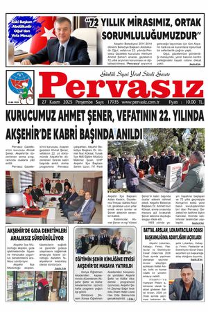 PERVASIZ GAZETESİ 27.11.2025