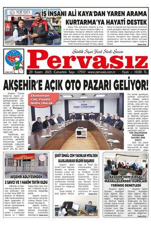 PERVASIZ GAZETESİ 29.11.2025