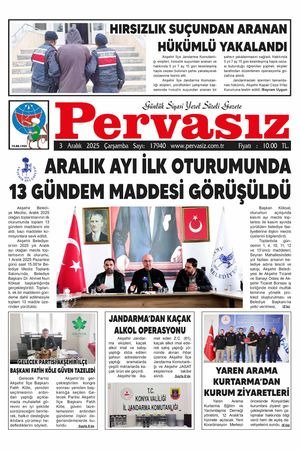 PERVASIZ GAZETESİ 03.12.2025