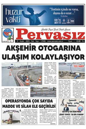 PERVASIZ GAZETESİ 09.12.2025